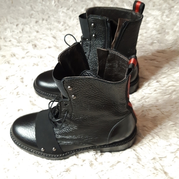 LAURA bellariva leather combat boots - Picture 5 of 14